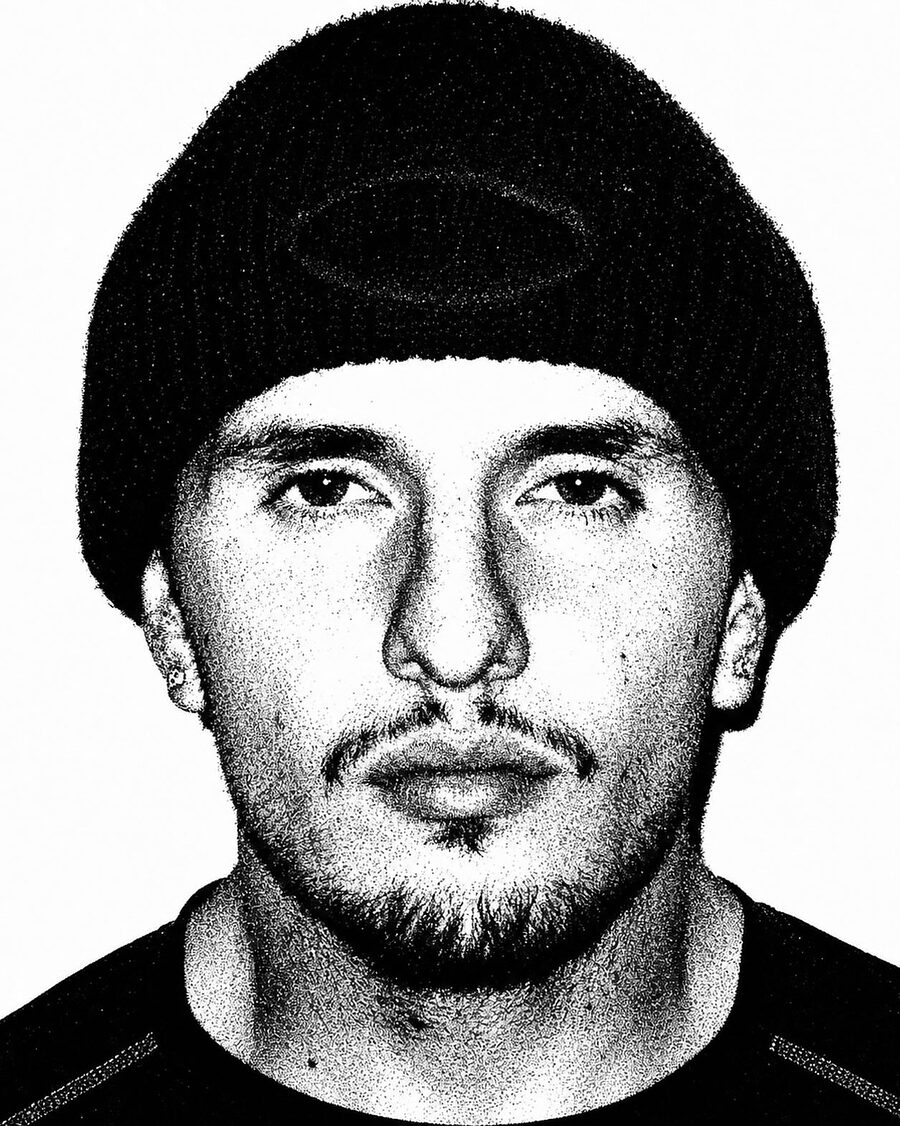 a stipple portrait of skrta